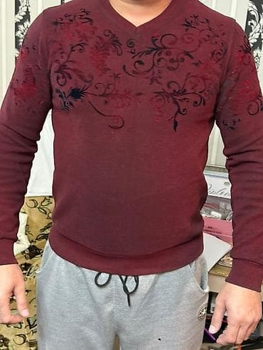 Лонгслив, цвет - Бордовый, L