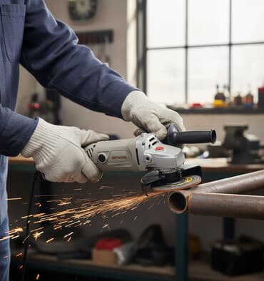 Болгарка с мощным двигателем, предназначенная для выполнения