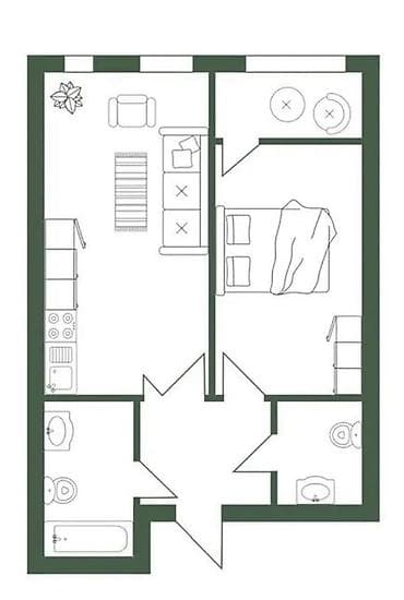 коктал: 2 комнаты, 51 м², Элитка, 7 этаж, Готовая ПСО (под самоотделку) — 2