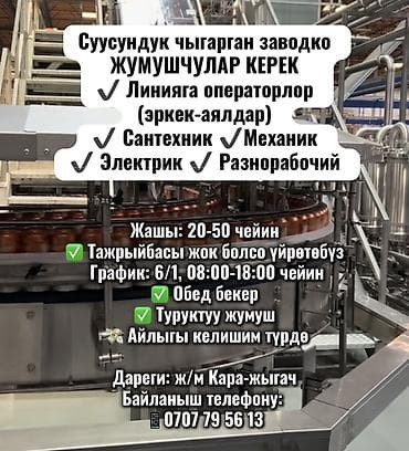 Талап кылынат Өндүрүшкө кара жумушчу, Тажрыйбасыз
