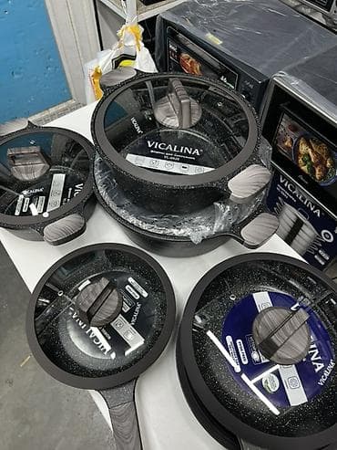 кастрюли vicalina: Набор посуды Vicalina с антипригарным мраморным покрытием. Состав и — 1