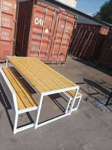 прихошка мебель: Скамейка в наличии. Скамейка со спинкой и без. Уличный мебель комплект — 4