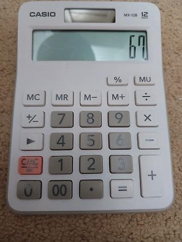 маленький калькулятор: Калькулятор CASIO MX-12B - Настольный калькулятор с крупным — 1
