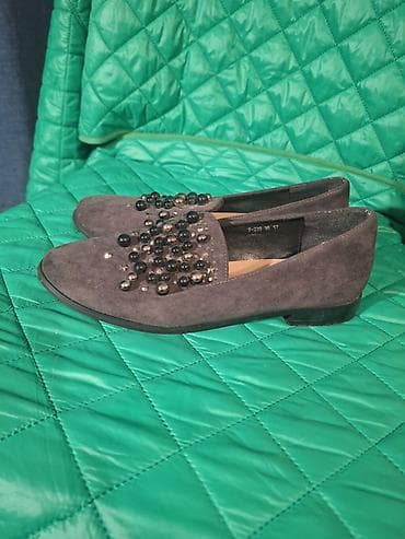 туфли жен: Лоферы, 36, Новый, цвет - Серый — 1