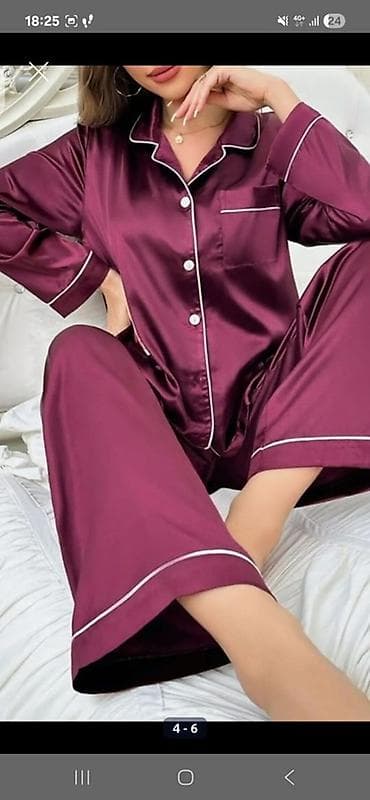 оптом кийим: Пижама, Атлас, Made in KG, Топчулары менен, Бардык өлчөмдөр — 2