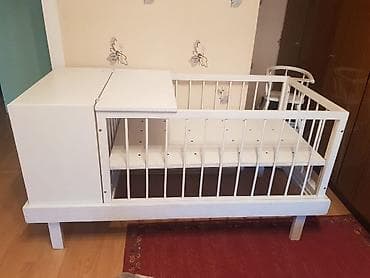 literide crocs: Детская приставная кроватка, Без колесиков, цвет - Белый — 1