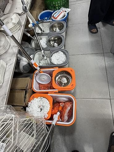 Швабра с ведром и центрифугой (spin-mop) - Комплект: швабра с