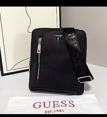 Аксессуарлар: Сумка через плечо Guess (мужская) - Компактный формат вертикального — 1