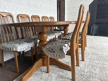 small table: Стол и стул для зала, Б/у, цвет - Коричневый — 2
