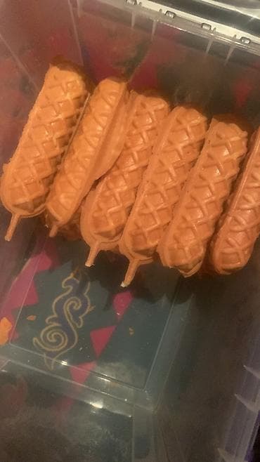 изхар салфетки: Вафельные трубочки/патиски на палочке - Домашние вафли продолговатой — 1