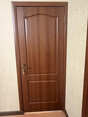 спални бу: Межкомнатная дверь, Б/у, Со стеклом, Двухстворчатая, Деревянная, Распашная, Арочная, цвет - Коричневый — 3