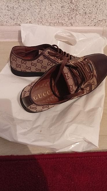 18 размер: Мужские кроссовки, 42, Gucci, Новый, цвет - Коричневый, Платная доставка — 3