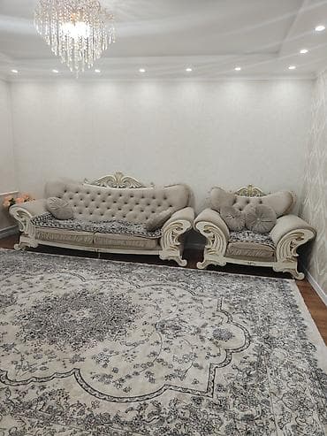 Комплекты мягкой мебели: Комплект мягкой мебели, Б/у, Самовывоз, цвет - Бежевый — 2