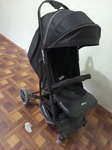 Детский транспорт: Коляска, цвет - Черный, Б/у — 3