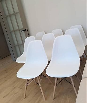 Кирпич, строительные блоки: Пластиковый стул, цвет - Белый — 3