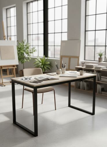 стеклянный стол офисный: Лофт столы С прочной металлической основой 25x25 мм и столешницей из — 1