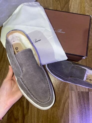 белорусская обувь для проблемных ног бишкек: Замшевые слипоны Loro Piana Winter - Цвет: холодный серо-графитовый - — 2