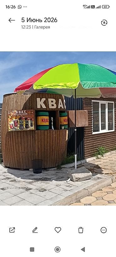 Торговое оборудование: Киоск «КВАС» в виде большой деревянной бочки.продаю готовый бизнес — 2