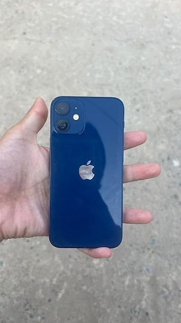 iphone 1e: IPhone 12 mini, Б/у, 128 ГБ, Синий, Чехол, Коробка, 72 % — 1