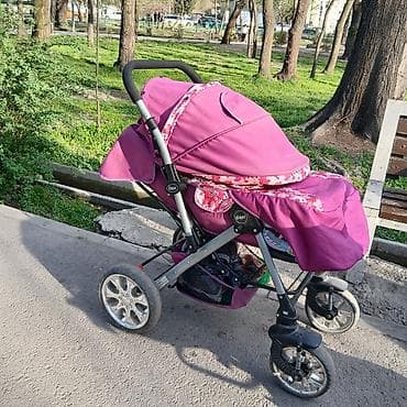 easy wolker: Прогулочная коляска 3-колёсная, ярко-розового цвета. Основные — 1