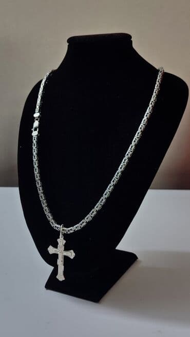 продаю золотую цепочку: Серебряная цепочка с плетением «Византийское». Массивное и прочное — 3