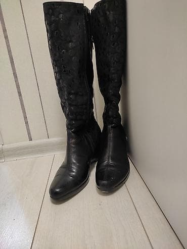 женская обувь кожа турция: Женские зимние сапоги черного цвета. Натуральная кожа, мех — 2