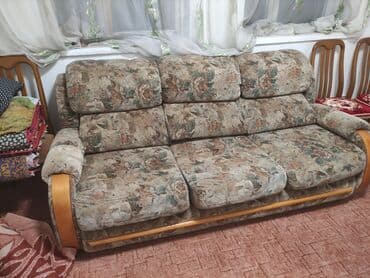 Продается диван и 2 кресла в комплекте. Состояние хорошее, диван можно at lalafo.kg Продается диван и 2 кресла в комплекте. Состояние хорошее, диван можно