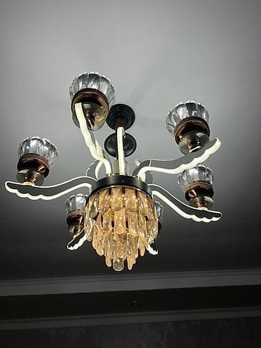 Люстры: Потолочная люстра с LED‑подсветкой и хрустальным каскадом - — 3