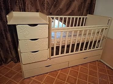 Детский комод: Детская кровать трансформер, Другой тип, цвет - Бежевый — 2