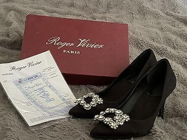 женские очки: Туфли Roger Vivier Paris - Цвет: черный - Материал верха: сатин - — 2