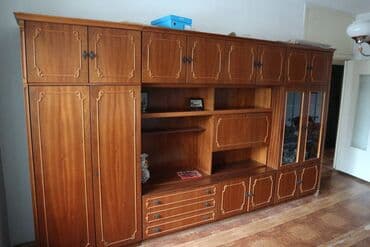 финская стенка: Гарнитур для зала, Б/у, Дерево, Самовывоз — 18