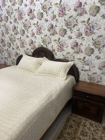 продаю спальный гарнитур бу: Уктоочу бөлмө гарнитуру, Колдонулган, Эки кишилик керебет, Комод, Трюмо, МДФ, Өзү алып кетүү — 7