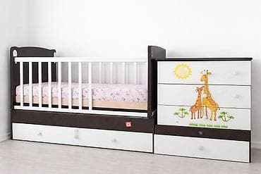 Балдар үчүн трансформер керебет, Колдонулган, Башка түрү, түсү - Күрөң