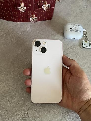 IPhone 13 mini, Б/у, 128 ГБ, Розовый, Защитное стекло, Кабель, 77 %