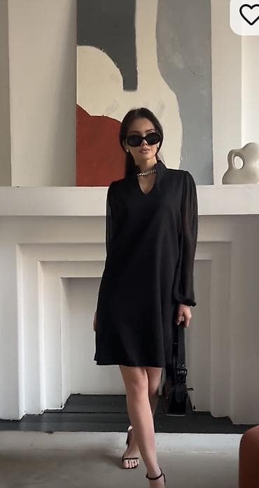 нарядная кофта: Повседневное платье, Осень-весна, Короткая модель, Трапеция, M, L, XL — 5