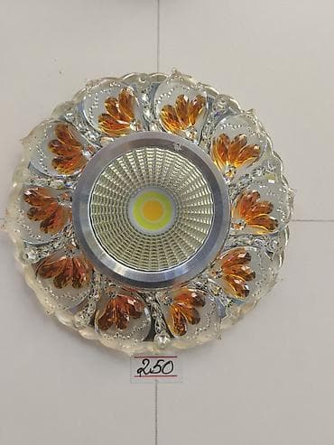 lights: Декоративный потолочный светильник с LED-центром и прозрачно‑янтарным — 1