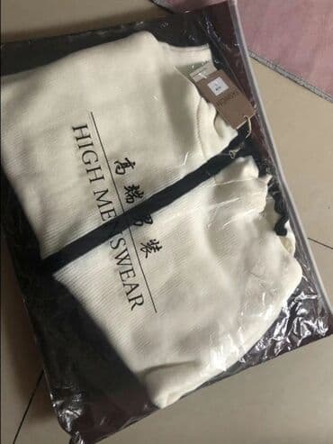 Свитера: Мужской свитер, L, Fusion, Новый, цвет - Белый, Бесплатная доставка — 4