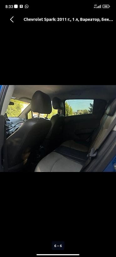 sonata 2018: Chevrolet Spark: 2011 г., 1 л, Вариатор, Бензин, Хэтчбэк — 6
