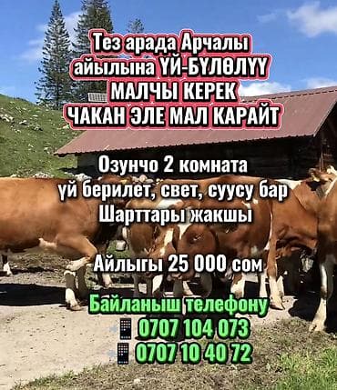 Вакансии: Требуется Скотник, Оплата: Сдельная — 1