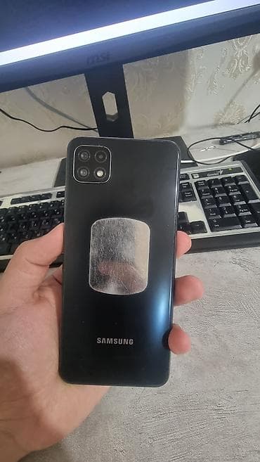 poco с55: Samsung Galaxy A22, Б/у, 64 ГБ, цвет - Черный, 2 SIM — 4