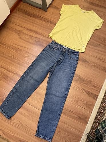 Джинсы, Мом, Zara, США, Высокая талия, M — 4