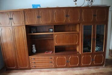 финская стенка: Гарнитур для зала, Б/у, Дерево, Самовывоз — 21