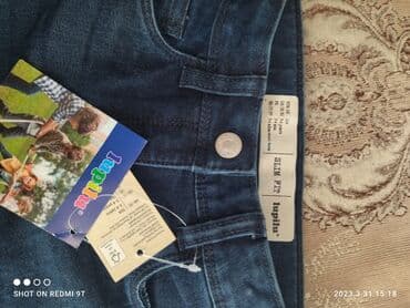 зелёный пиджак: Джинсы и брюки, цвет - Синий, Новый — 6