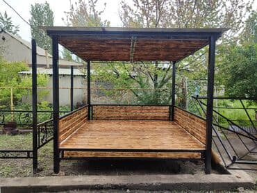 садовые беседки: Тапчан 3 x 3 x 3 м, Металл — 7