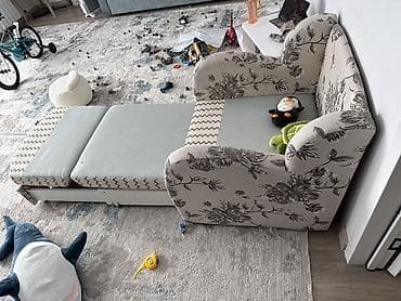 мини диван кровать: Кресло-кровать, Односпальный, цвет - Бежевый — 1