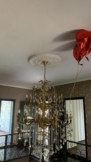 Люстры: Набор потолочных светильников для дома: 1) Классическая хрустальная — 1
