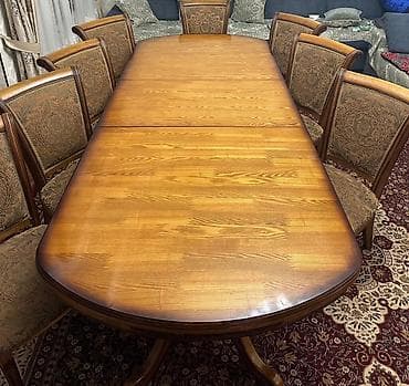 детский столик с 2 стульчиками: Стол и стул для зала, Б/у, Самовывоз, цвет - Коричневый — 1