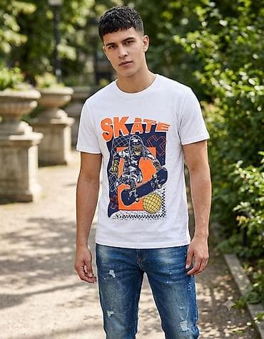 soft shell: Футболка с принтом «SKATE» - Бренд: Primark (линейка Primark Cares) - — 3