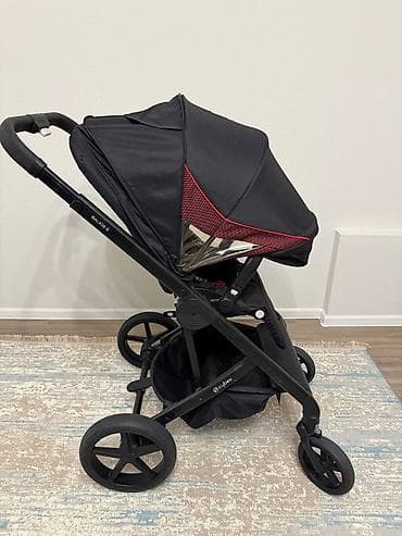 детский коляска бу: Коляска, Cybex, цвет - Черный, Б/у, Самовывоз — 4