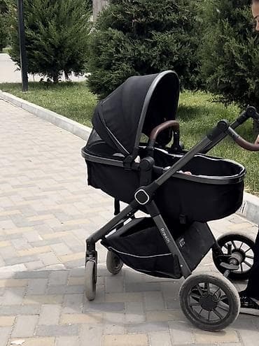 коляски трансформеры 3 в 1: Универсальная детская коляска 2-в- - Цвет: черный, рама темно-серая - — 1